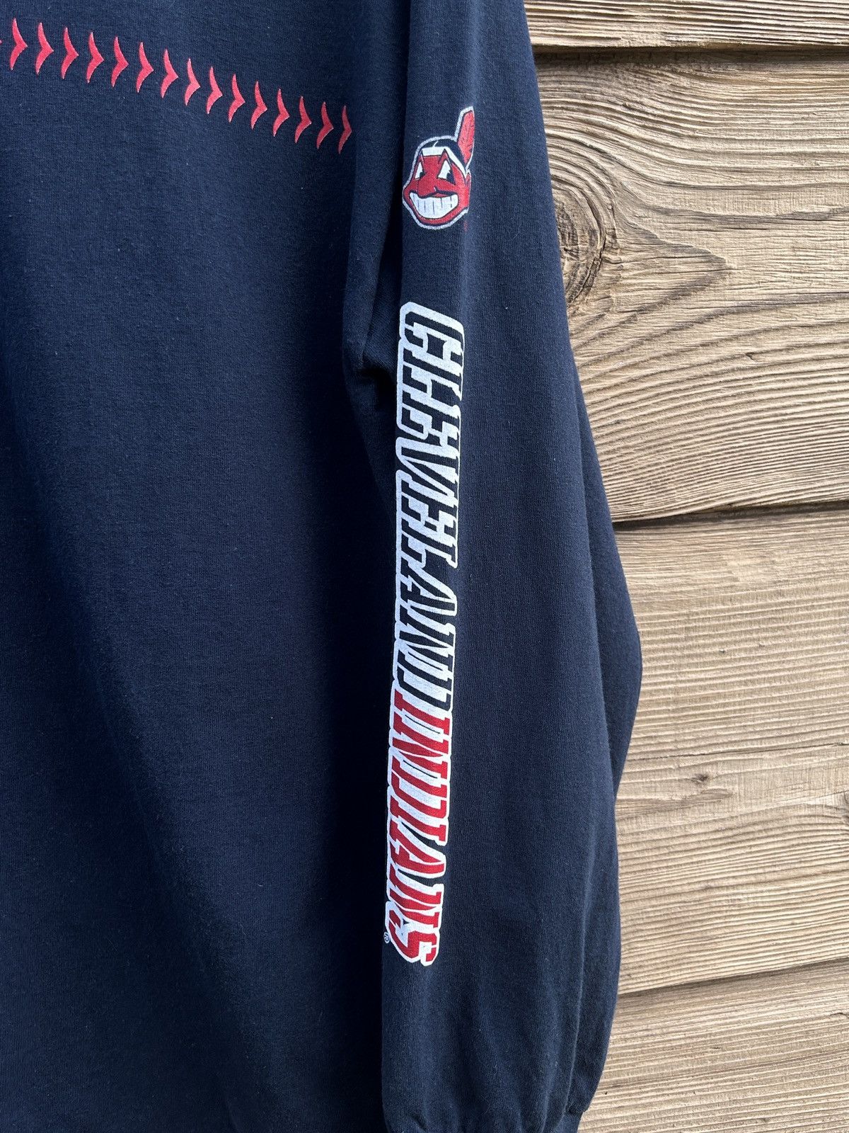 MLB 00s Vintage MLB 2008 Cleveland Indians Long Sleeve T-Shirt Size US L / EU 52-54 / 3 - 2 Thumbnail