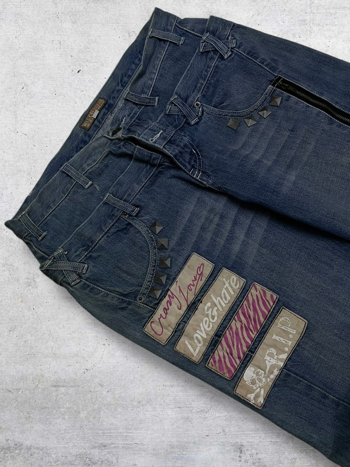 Beauty Beast VINTAGE SPIKE DENIM HELLCAT PUNKS NOT DEAD JAPAN 90S DENIM Size US 32 / EU 48 - 5 Thumbnail