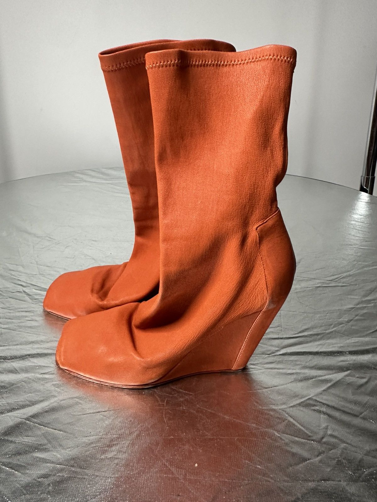 Rick Owens Stretch leather boots Size US 8.5 / IT 38.5 - 4 Thumbnail