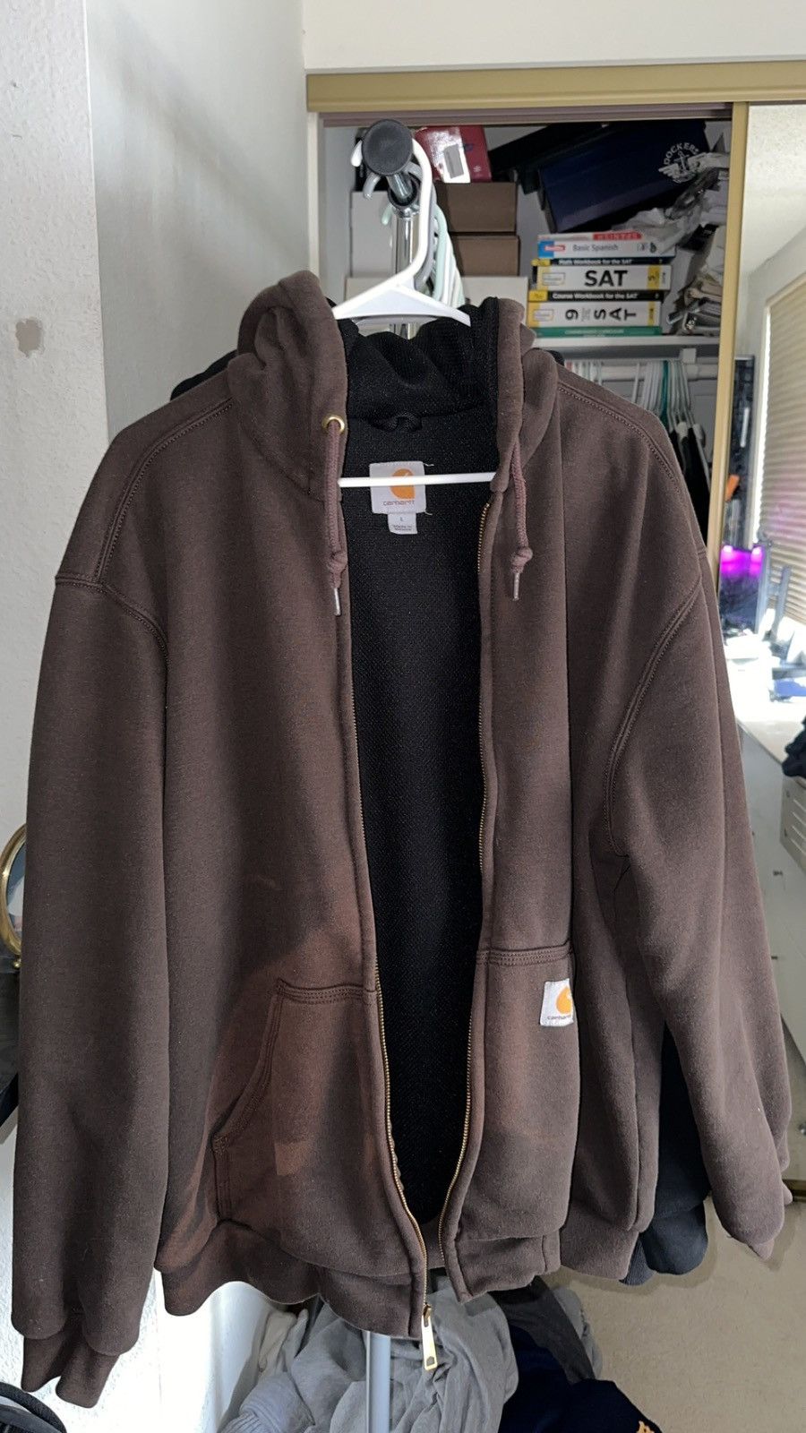 image of Carhartt Vintage Jacket Zip Up in Brown, Men's (Size Large)
