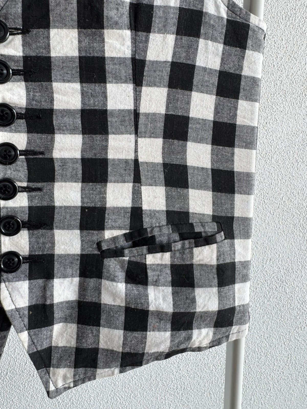 Number (N)ine Vintage 90s Number (N)ine Plaid Button Vest Size US S / EU 44-46 / 1 - 4 Thumbnail