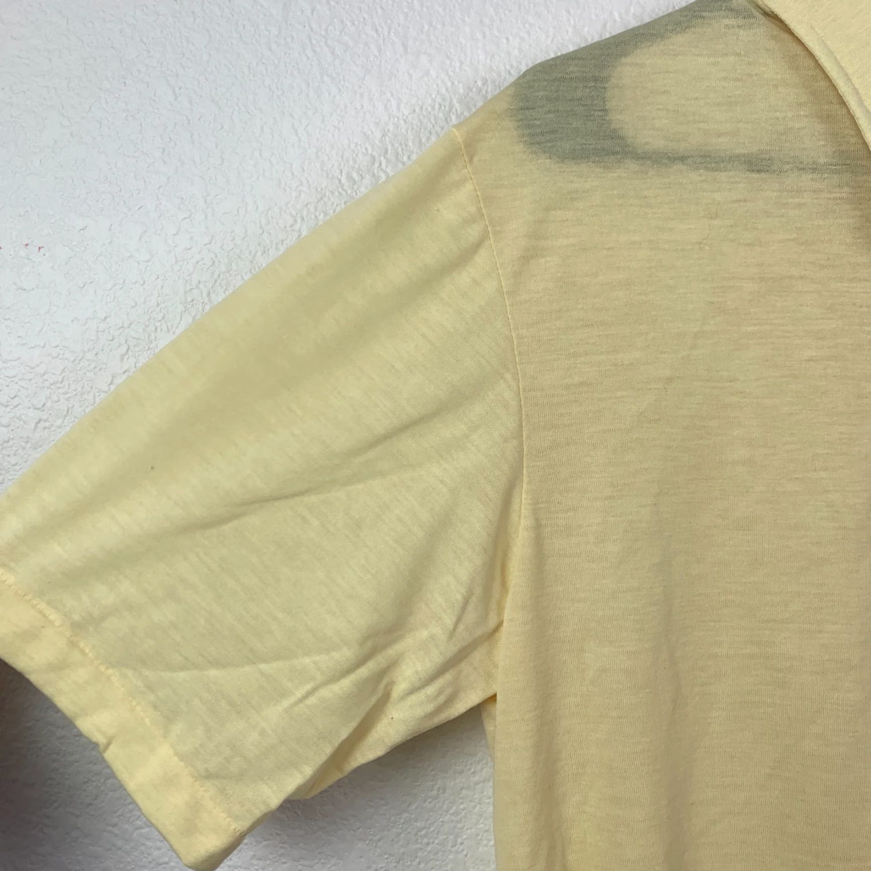 JCPenney VINTAGE 90s JcPenney Dacron Preppy Polo Shirt Yellow Large 42-44 | Men Shirt Polo Short Sleeve Button-Down Casual Golf All Seasons Size US L / EU 52-54 / 3 - 2 Thumbnail