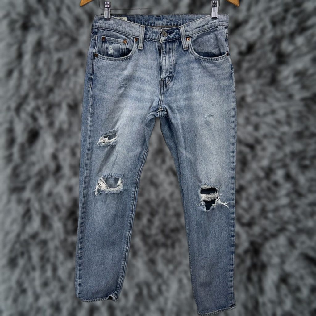 Levi's Levi's Hi Ball Jeans Women’s Size 30 Light Wash Distressed Straight Big E Size 30" / US 8 / IT 44 - 1 Thumbnail