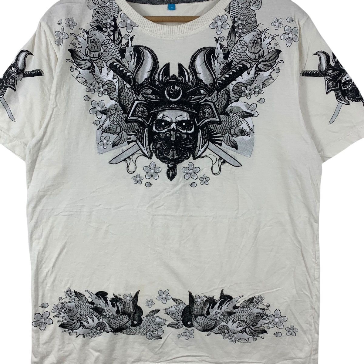 Other SUKAJAN T SHIRTS Samurai Skull Koi Japan Souvenir Tee Shirt Size M / US 6-8 / IT 42-44 - 4 Thumbnail