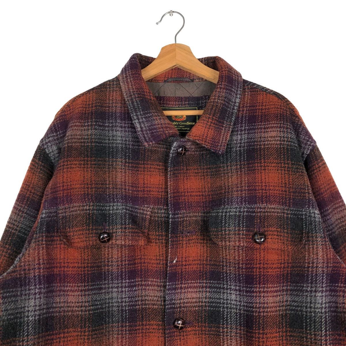 Flannel 🔥VINTAGE WOOL FLANNEL JACKET ZIPPER BE-HOT ISSEY MIYAKE Size US L / EU 52-54 / 3 - 3 Thumbnail