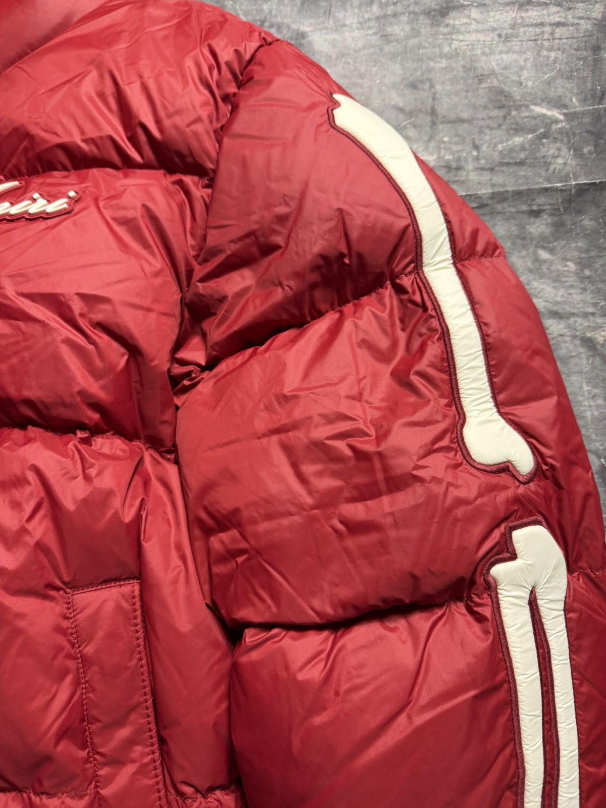 Amiri Amiri Bones Down Puffer Jacket in Deep Red Size US XL / EU 56 / 4 - 6 Thumbnail