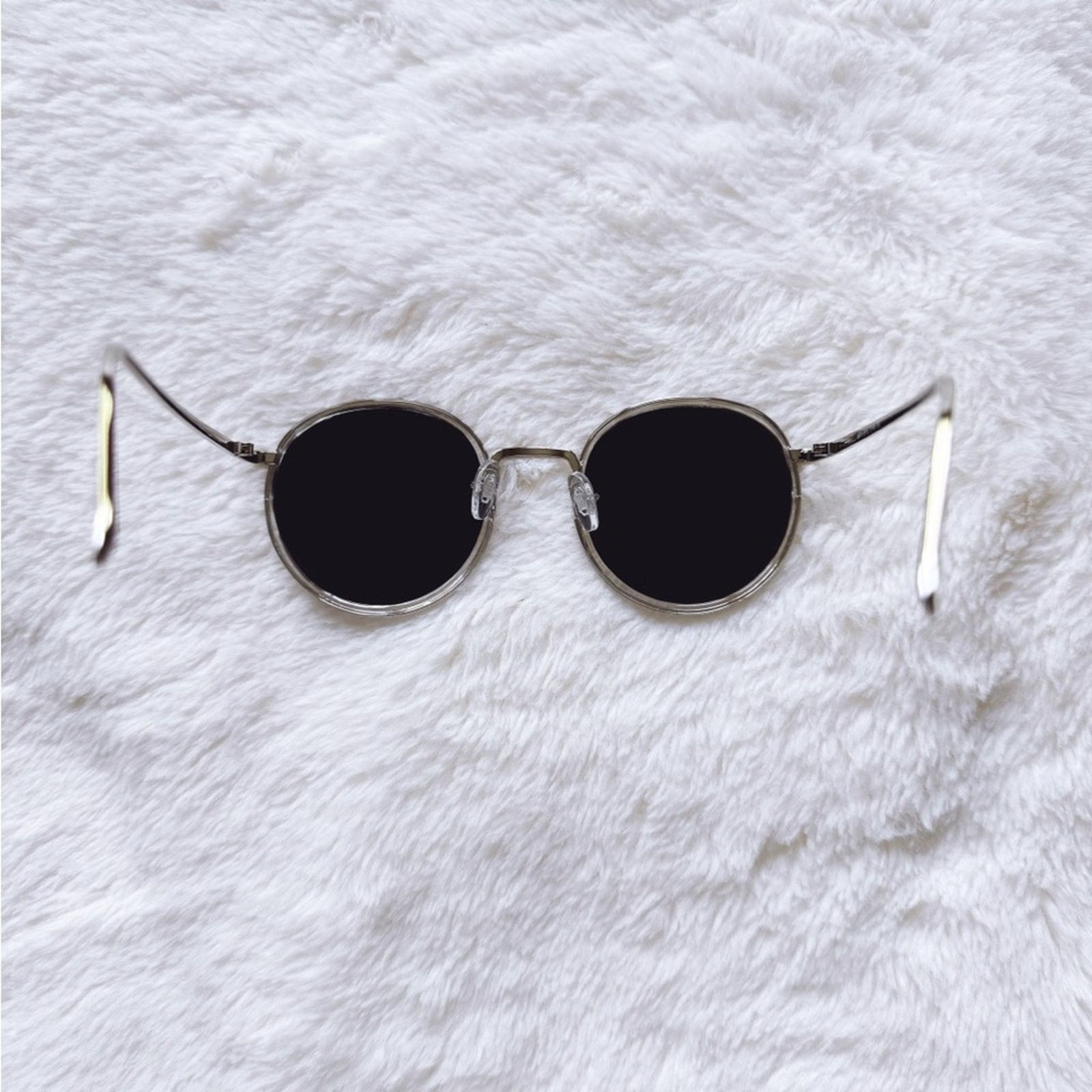 Other Debra Black w/ Silver Rims Round Sunglasses Size ONE SIZE - 9 Thumbnail