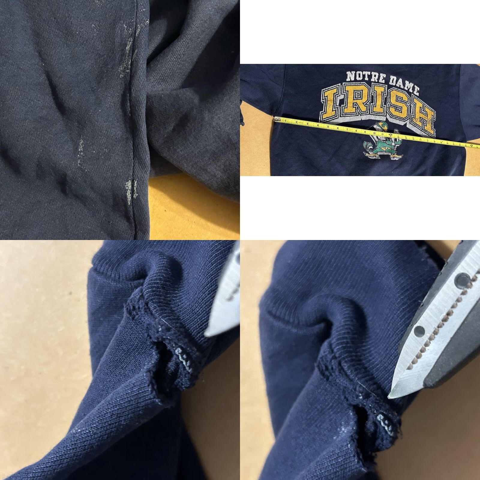 Logo 7 VINTAGE Notre Dame Fighting Irish Sweatshirt Logo 7 Men XL Fits Large Blue Crew Neck Pullover Long Sleeve Чер Size US L / EU 52-54 / 3 - 9 Thumbnail