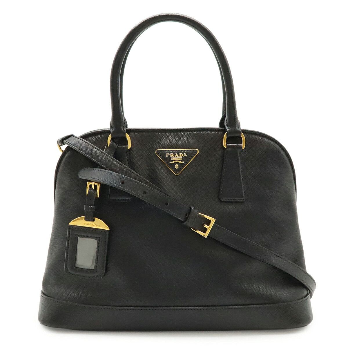 Prada Prada Saffiano Leather Black Mini Boston Tote Bag | Grailed