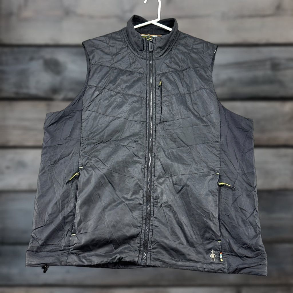 Smartwool Smartwool Smartloft Vest Mens XL Black Full Zip Lined Insulated Nylon Sleeveless Vest Full Zip Insulated Black Mens XL SmartWool Size US XL / EU 56 / 4 - 1 Thumbnail
