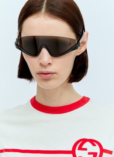 Gucci NEW GUCCI GG1650S 001 SHIELD BLACK WOMEN SUNGLASSES GUCCI Size ONE SIZE - 1 Thumbnail
