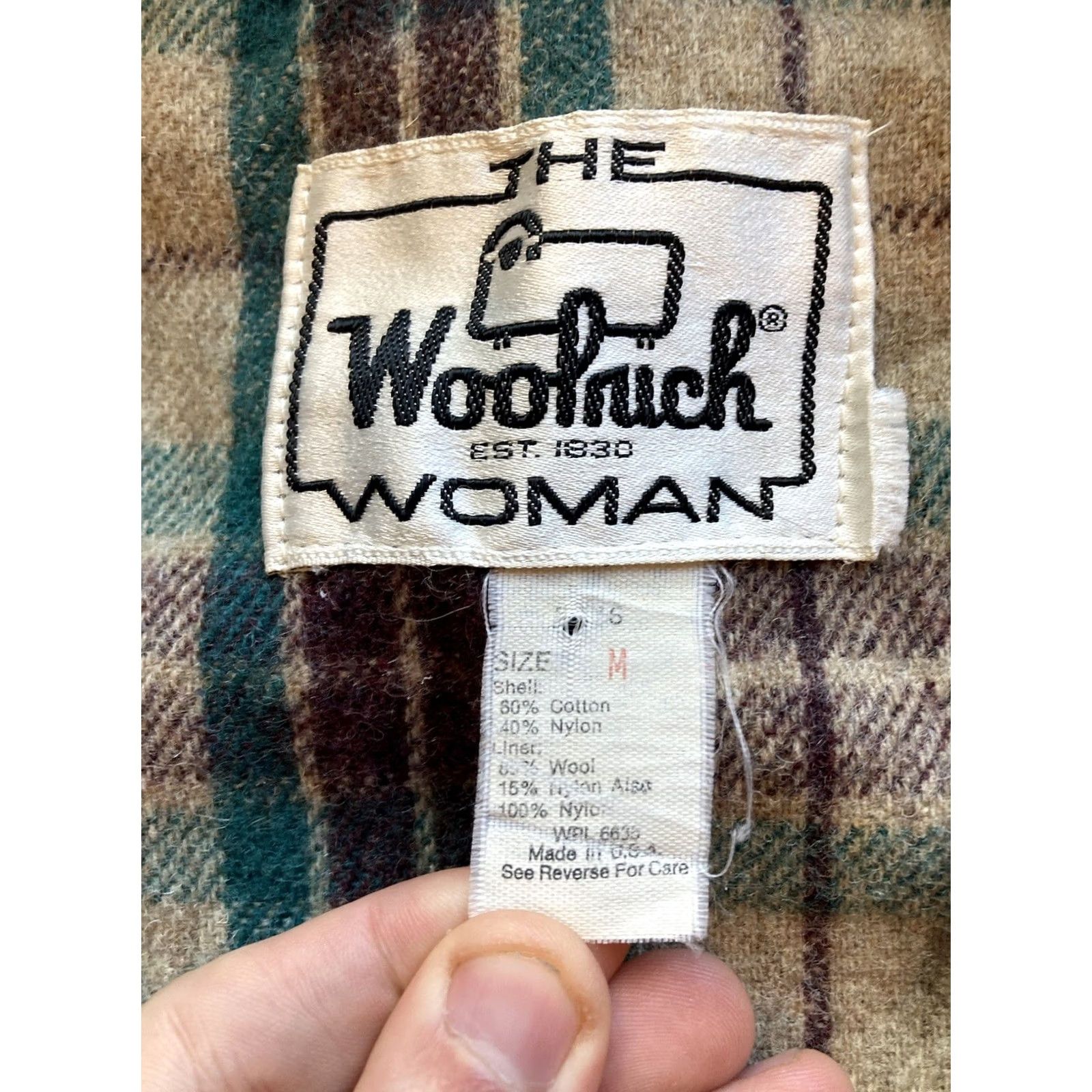 Vintage VINTAGE Woolrich Chore Coat Jacket Womens Wool Flannel Lined Sz M Red USA Made Size M / US 6-8 / IT 42-44 - 5 Thumbnail