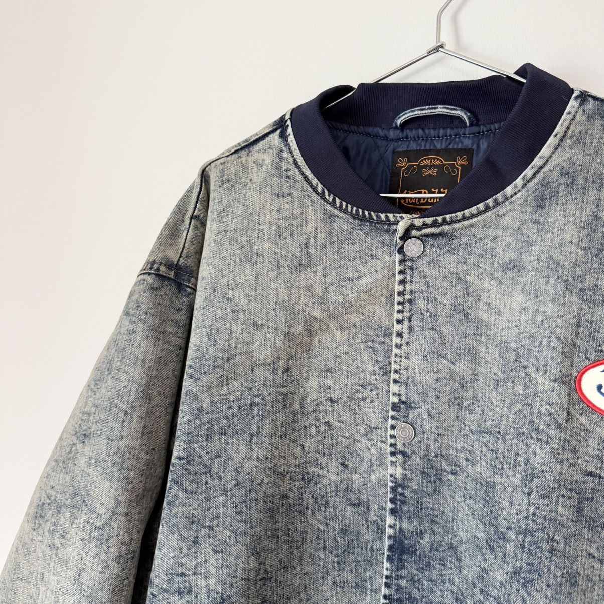 Von Dutch NWT Von Dutch Washed Denim Bomber Jacket Logo Patch Size US L / EU 52-54 / 3 - 5 Thumbnail