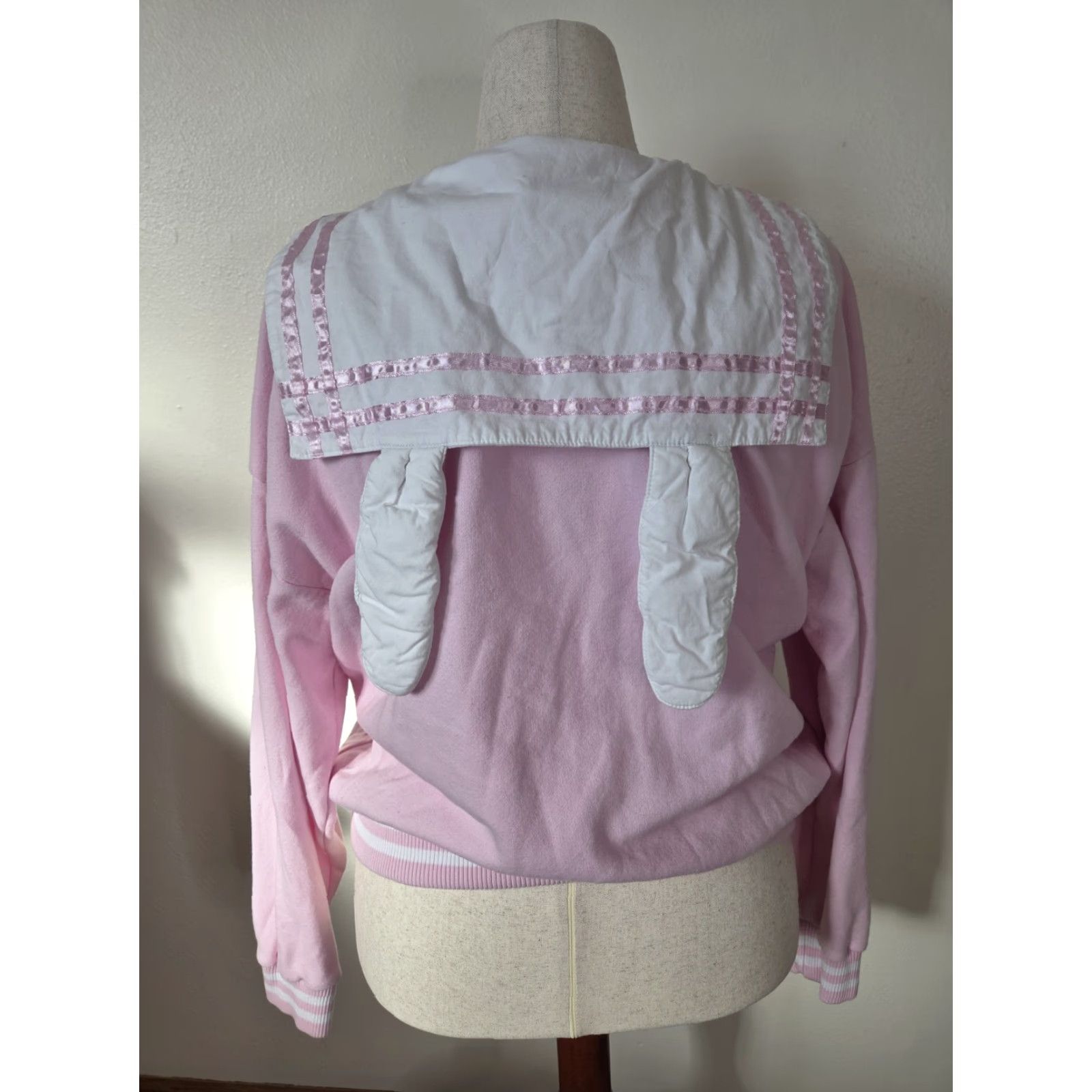 Vintage VINTAGE Villager Sailor Collar Pink Pastel Sweater Shirt L Womens Knitted Nautical Bow Pullover Size L / US 10 / IT 46 - 2 Thumbnail