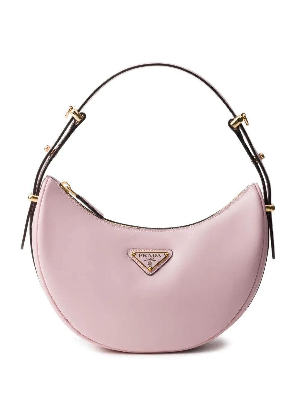 Prada Arqué leather shoulder bag in pink Size ONE SIZE - 1 Thumbnail