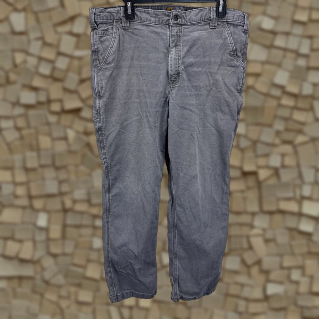 Carhartt Carhartt Mens 38x32 Relaxed Fit Gray Rugged Flex Work Pants 102291-039 Size US 38 / EU 54 - 1 Thumbnail