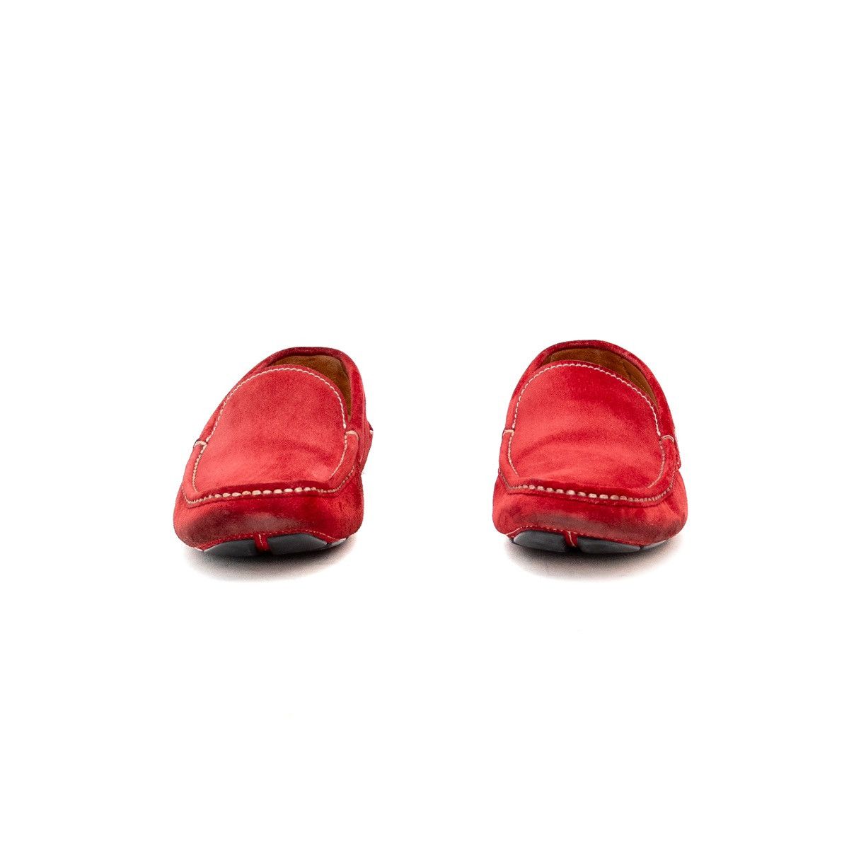 Prada PRADA Red Suede Driving Moccasins Casual Loafers Men’s 9.5US Size US 9.5 / EU 42-43 - 4 Thumbnail