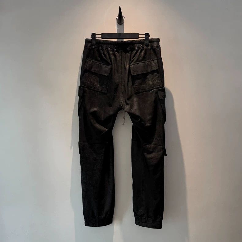 rick owens Extra Heavy Burnt Sheepskin Drawstring Pocket Co