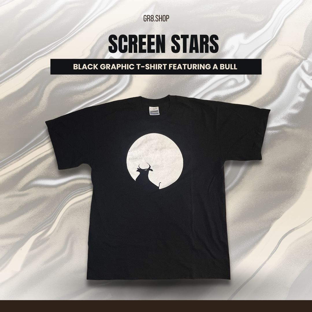 Other Black Graphic T-Shirt Featuring A Bull Silhouette By Screen Size US L / EU 52-54 / 3 - 1 Thumbnail