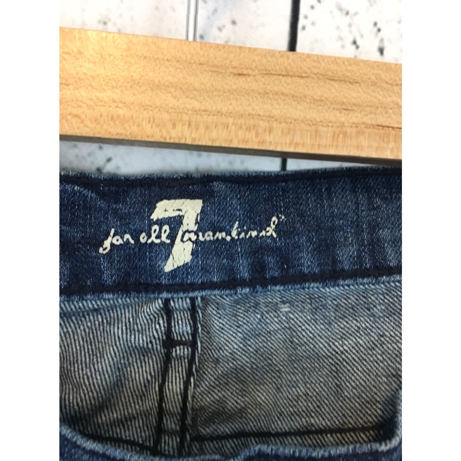 7 For All Mankind VINTAGE 7 FOR ALL MANKIND 7FAM Cropped Embellished Button Fly Jeans Women's Size 27 Size 27" / US 4 / IT 40 - 2 Thumbnail