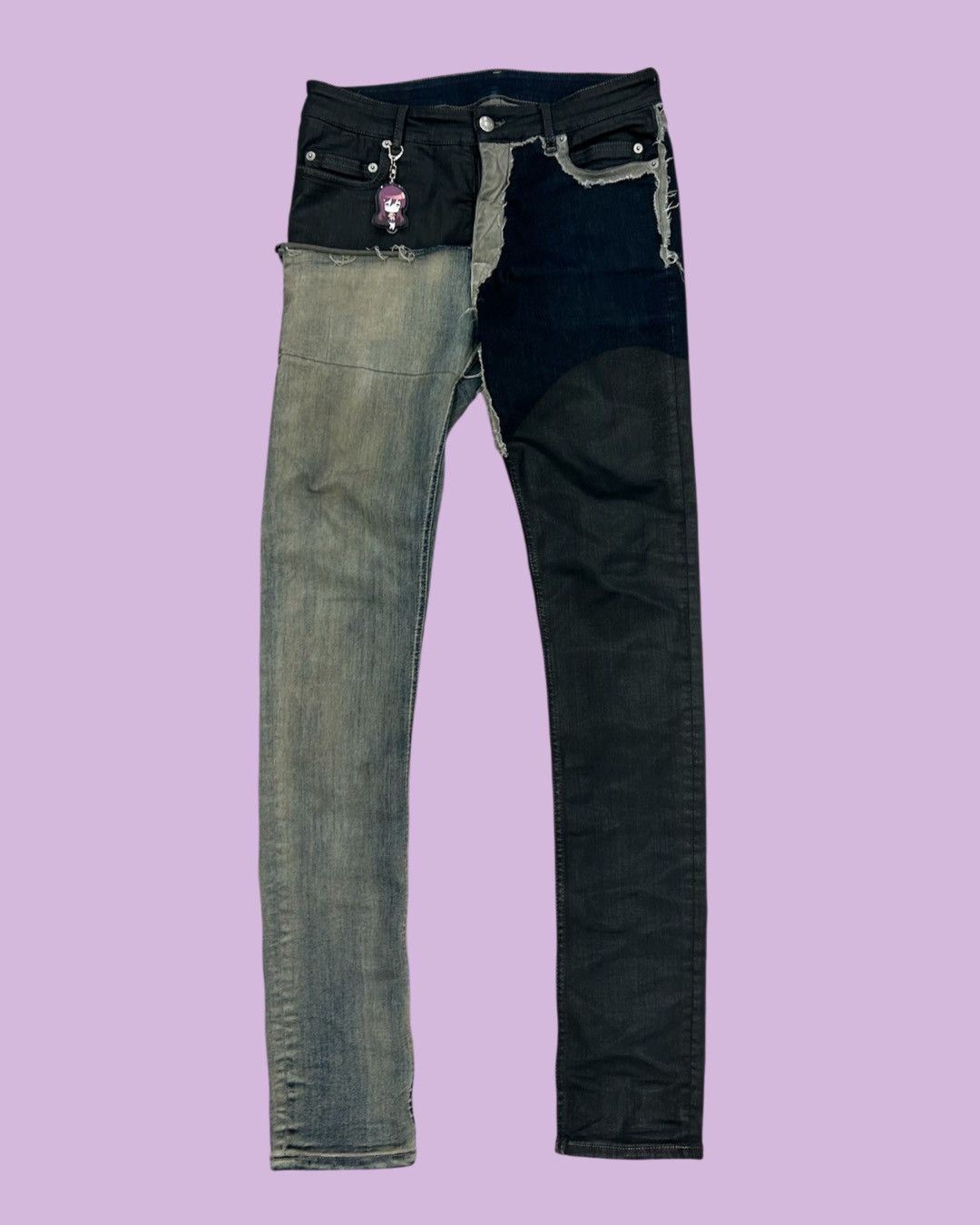 Rick Owens SS19 Babel Tyrone Wax Patchwork Jeans | Grailed