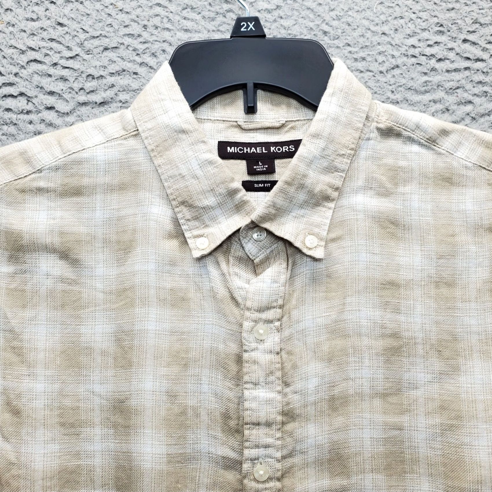 Michael Kors Michael Kors Casual Shirt Mens L Multi Plaid Long Sleeve Slim Fit Button Down Size US L / EU 52-54 / 3 - 5 Thumbnail