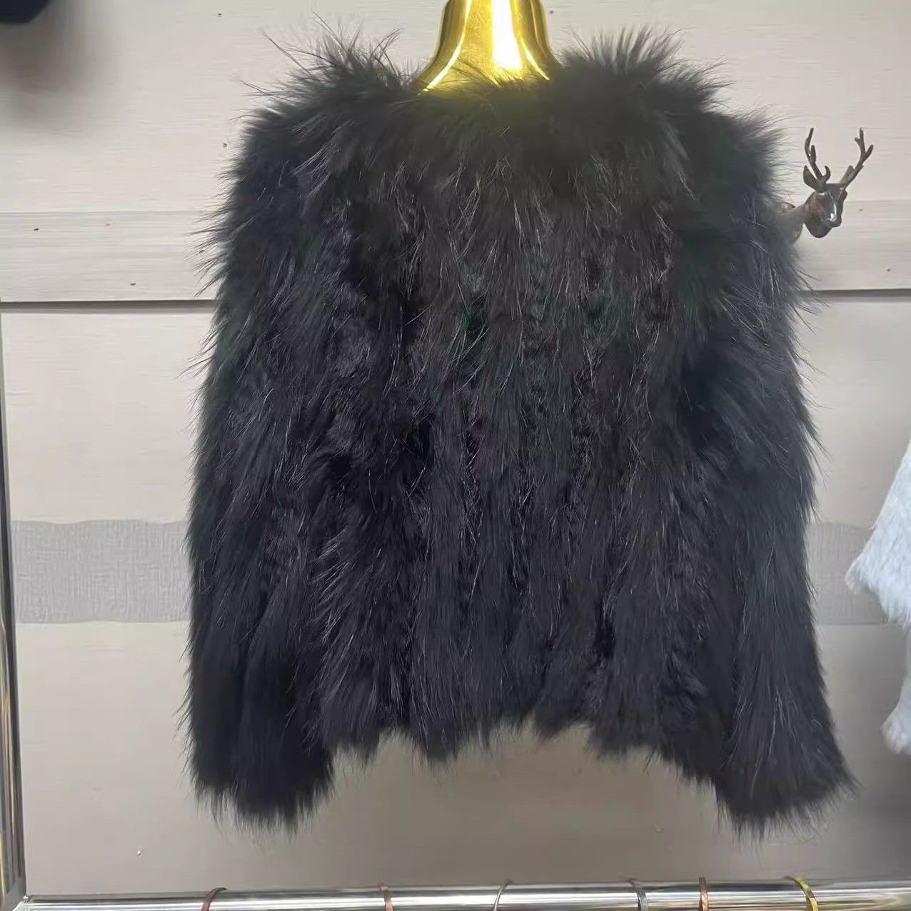 Other Black real fur jacket Size M / US 6-8 / IT 42-44 - 1 Thumbnail