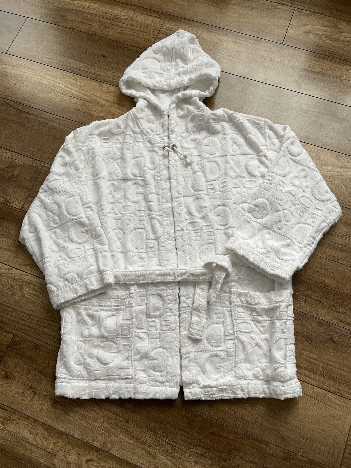 Dolce & Gabbana Dolce & Gabbana Bath Robe Hooded Jacket Multilogo D&G Size US M / EU 48-50 / 2 - 1 Thumbnail
