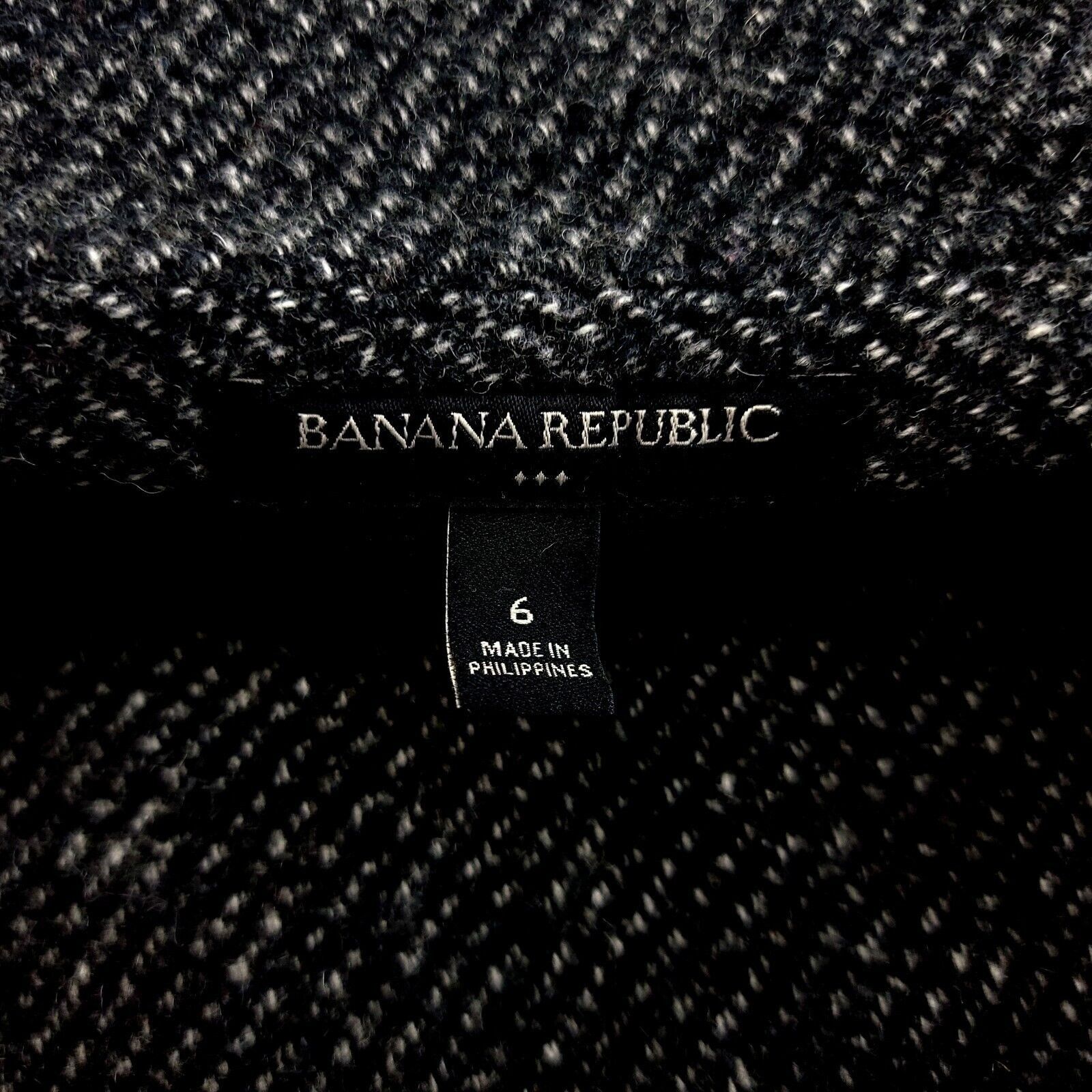 Banana Republic Banana Republic Black Gray Tweed Wool Polyester Skirt Size 6 Size 28" / US 6 / IT 42 - 5 Thumbnail