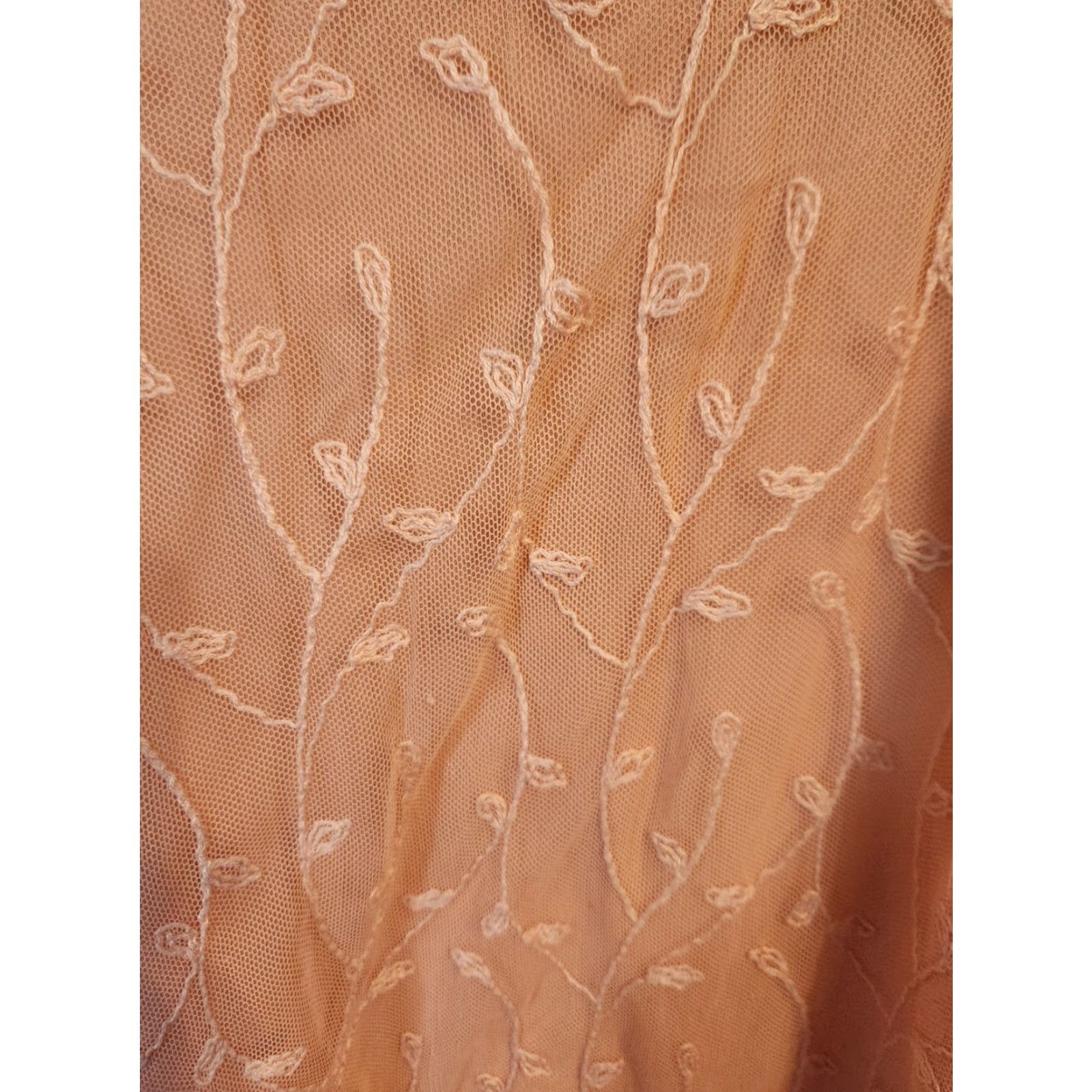 Vintage VINTAGE Designs & Co Lane Bryant Peach Lace Sleeveless Tank Top 22/24 Size 3XL / US 20-22 - 2 Thumbnail