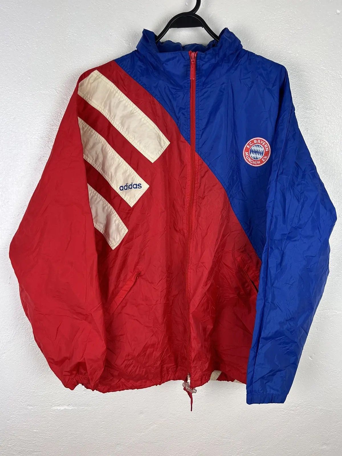 Adidas 90s Vintage Bayern Munchen Packable 1993/94 Rain Jacket Size US L / EU 52-54 / 3 - 1 Thumbnail