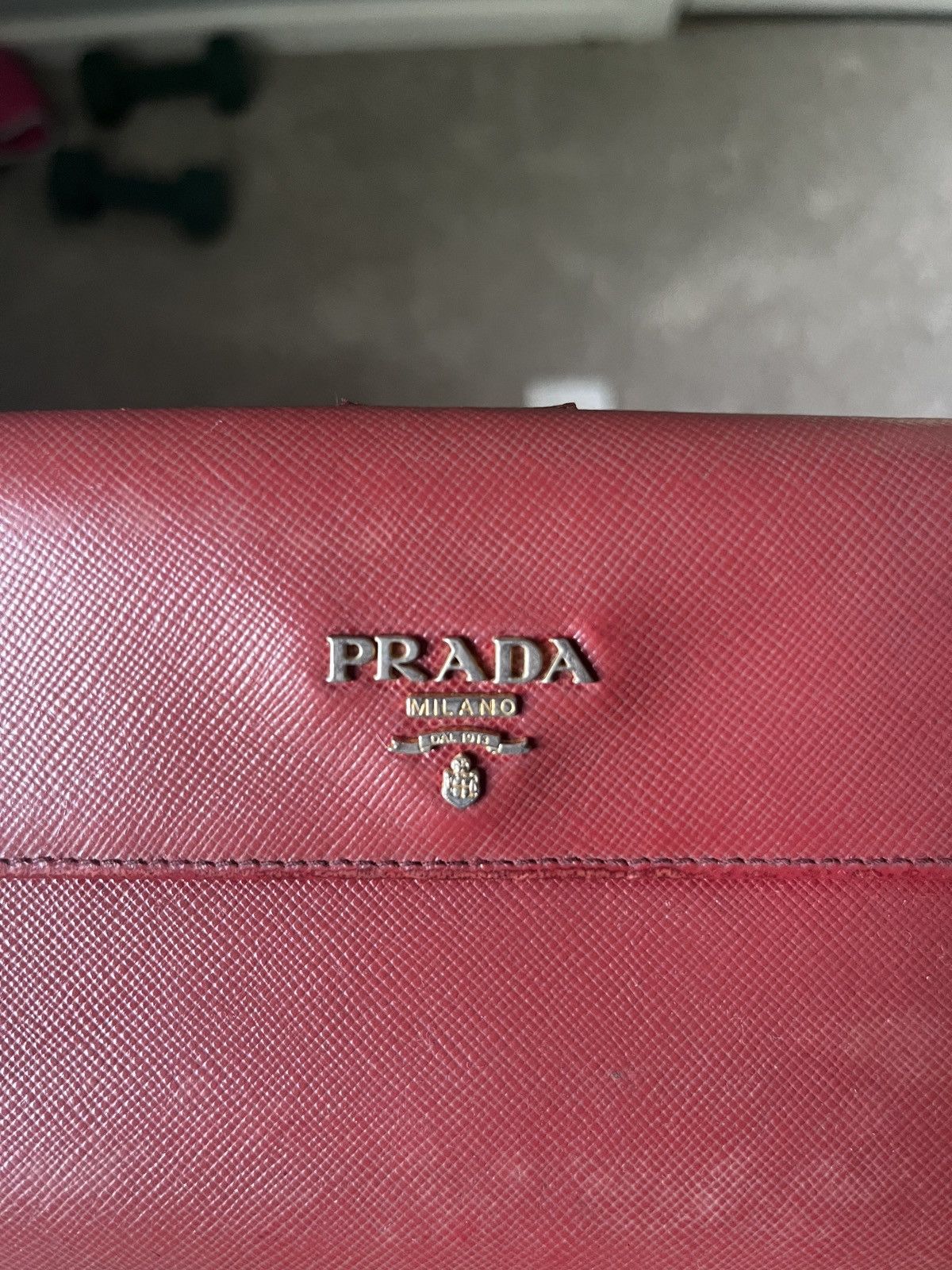 Prada Prada Fuocco Saffiano Metal Leather Long Flap Wallet Size ONE SIZE - 3 Thumbnail