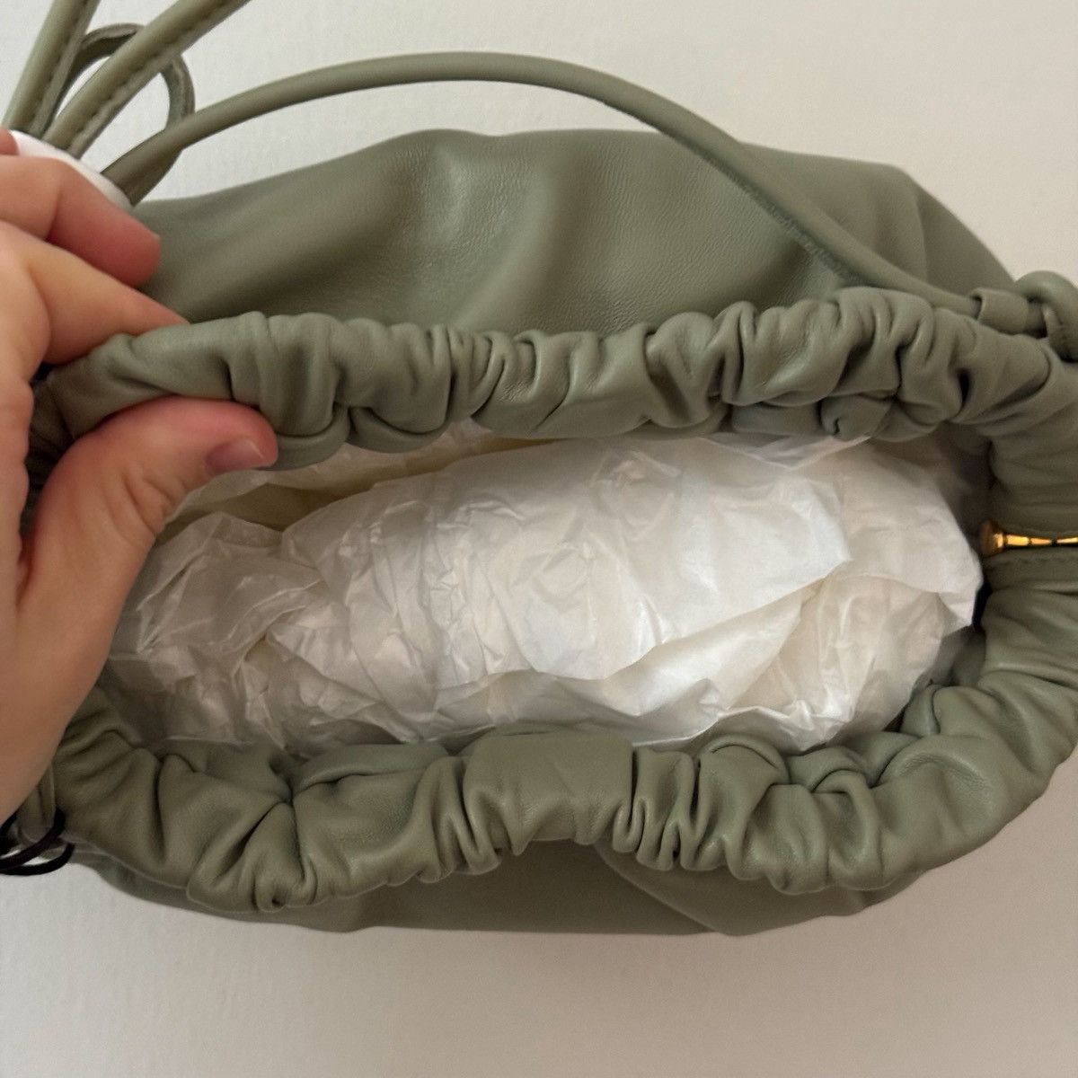 Mansur Gavriel NWT Mansur Gavriel Mini Cloud Clutch Sage Green Convertible Size ONE SIZE - 8 Thumbnail