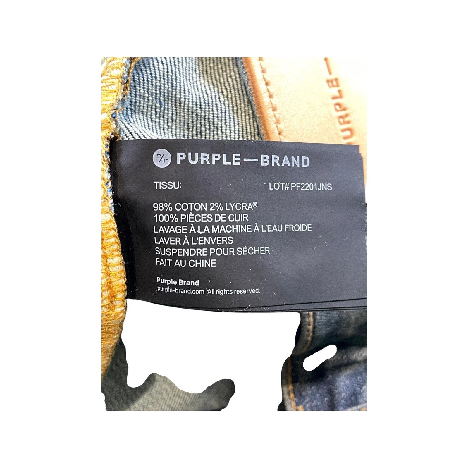 Purple Brand Purple Brand Waxed Navy & Gold Jeans Size US 30 / EU 46 - 7 Thumbnail