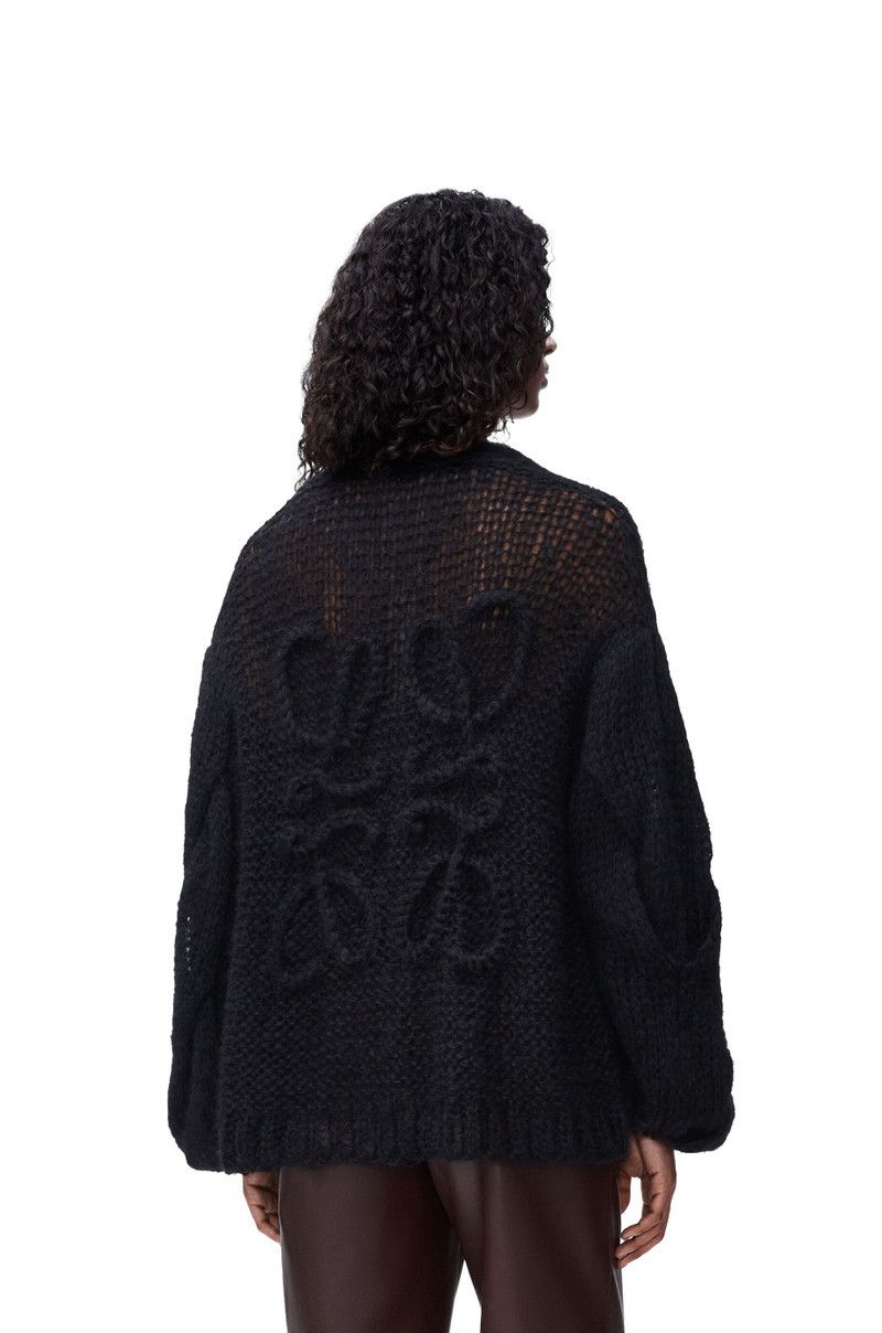 Loewe o1in1g0426 Anagram Cardigan in Black Size L / US 10 / IT 46 - 4 Thumbnail
