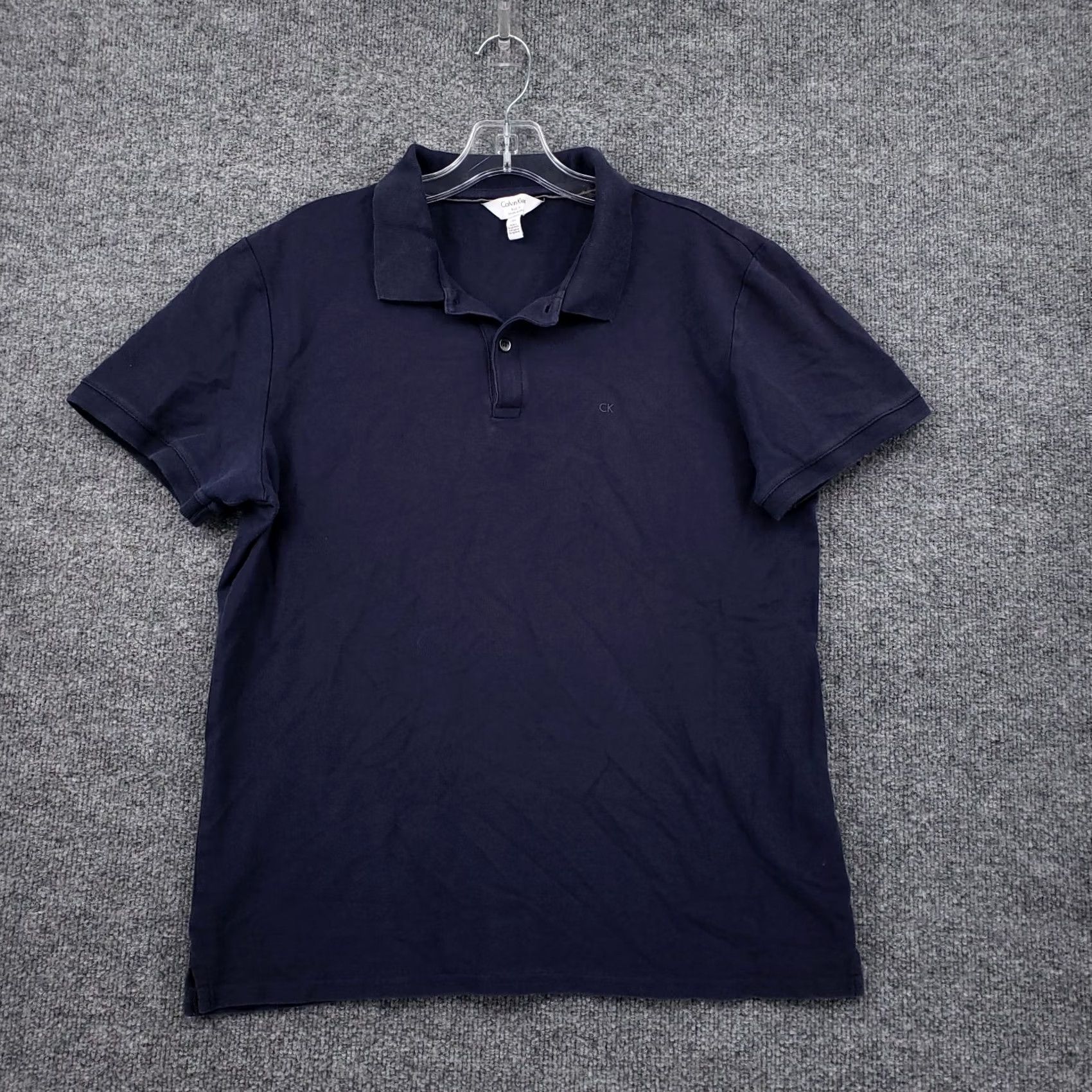 Calvin Klein Calvin Klein Polo Shirt Mens L Blue Short Sleeve Collared Body Fit Golf Button Zipper Shirt Size US L / EU 52-54 / 3 - 2 Thumbnail