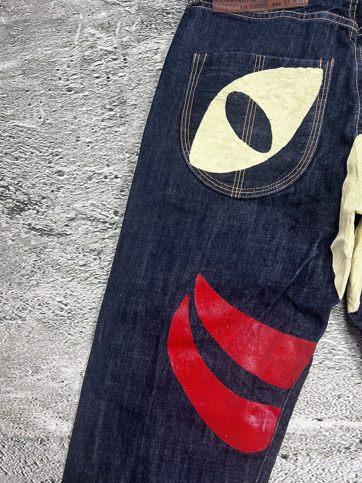 Evisu Evisu Yamane face jeans vintage selvedge denim Japan RARE Size US 31 - 3 Thumbnail