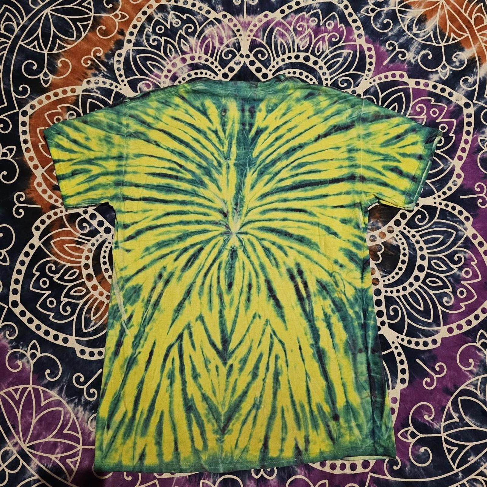 Designer Men's Blue and Green Beach Bend Park Tie-Dye T-shirt Size US M / EU 48-50 / 2 - 7 Thumbnail
