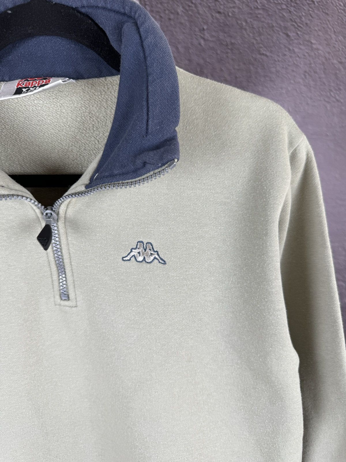 Kappa × Vintage Kappa vintage 90s grey half zip pullover sweater size YXL Size US XS / EU 42 / 0 - 8 Thumbnail