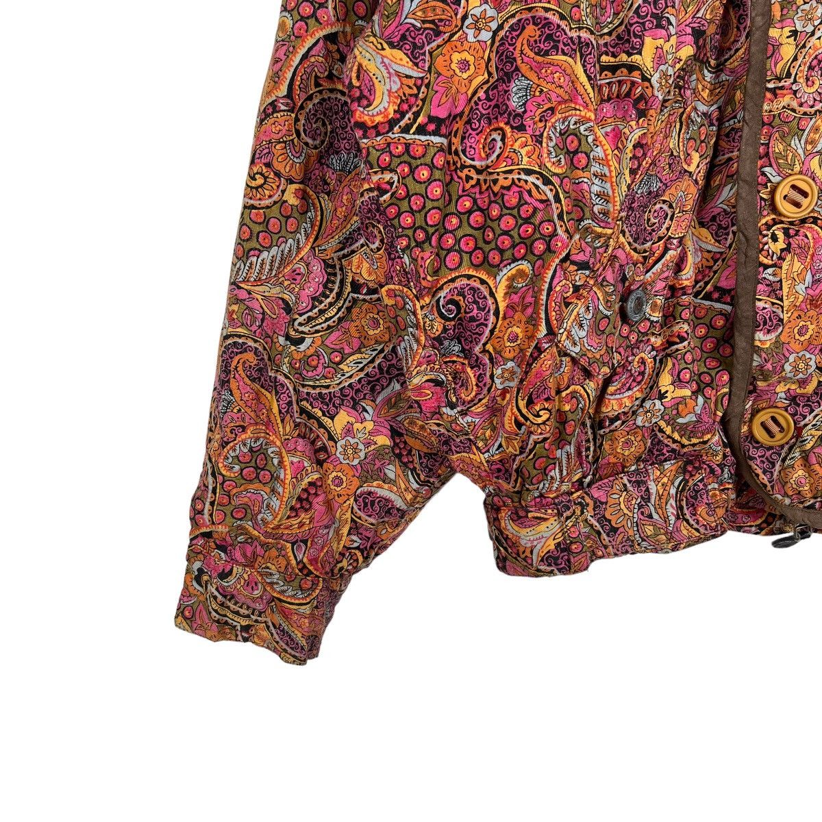 Designer 🔥 VINTAGE 90s LIPSTAR BOUTIQUE PAISLEY BOMBER JACKET Size US M / EU 48-50 / 2 - 5 Thumbnail