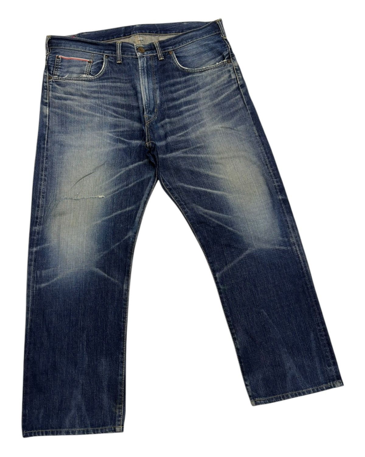 Edwin × If Six Was Nine × Le Grande Bleu (L.G.B.) 🔥VINTAGE EDWIN 505z SELVAGE DENIM MADE IN JAPAN BAGGY JEANS Size US 41 - 3 Thumbnail