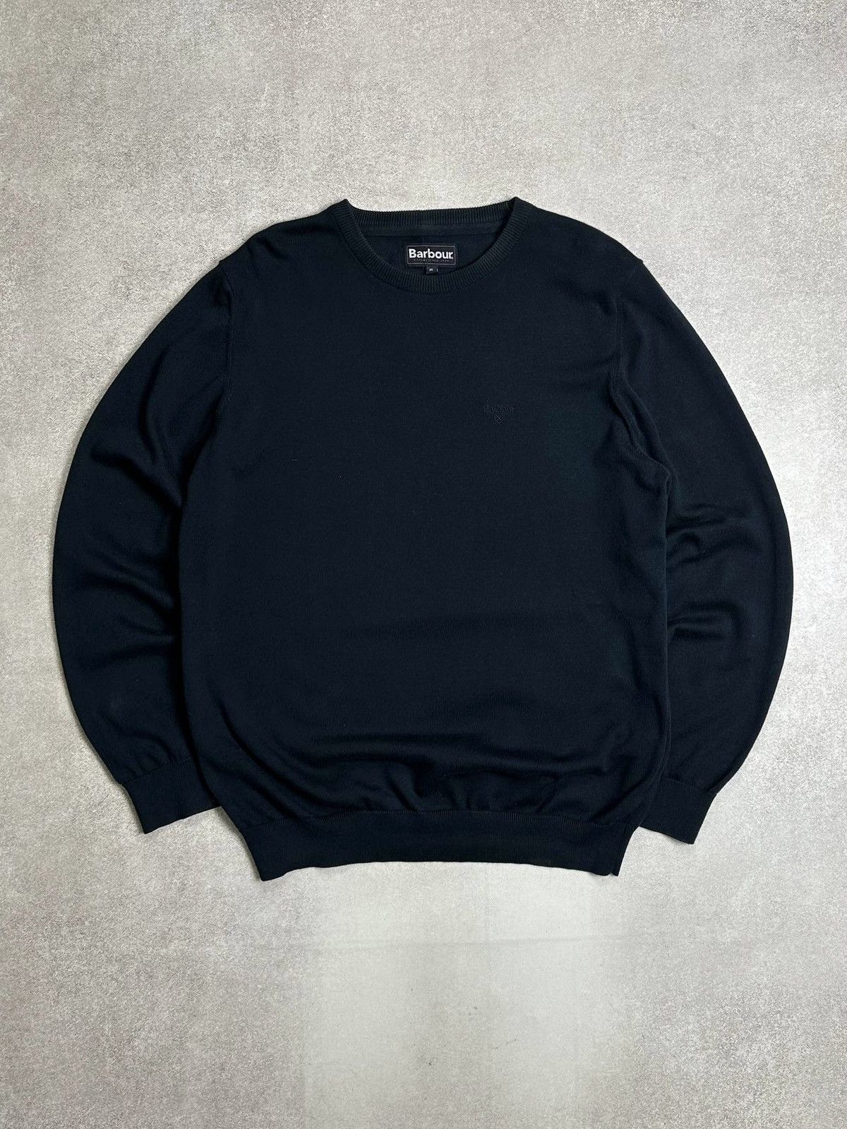 Barbour Vintage Barbour Wool Small Logo Navy Blue Knit Sweater XL Size US XL / EU 56 / 4 - 1 Thumbnail