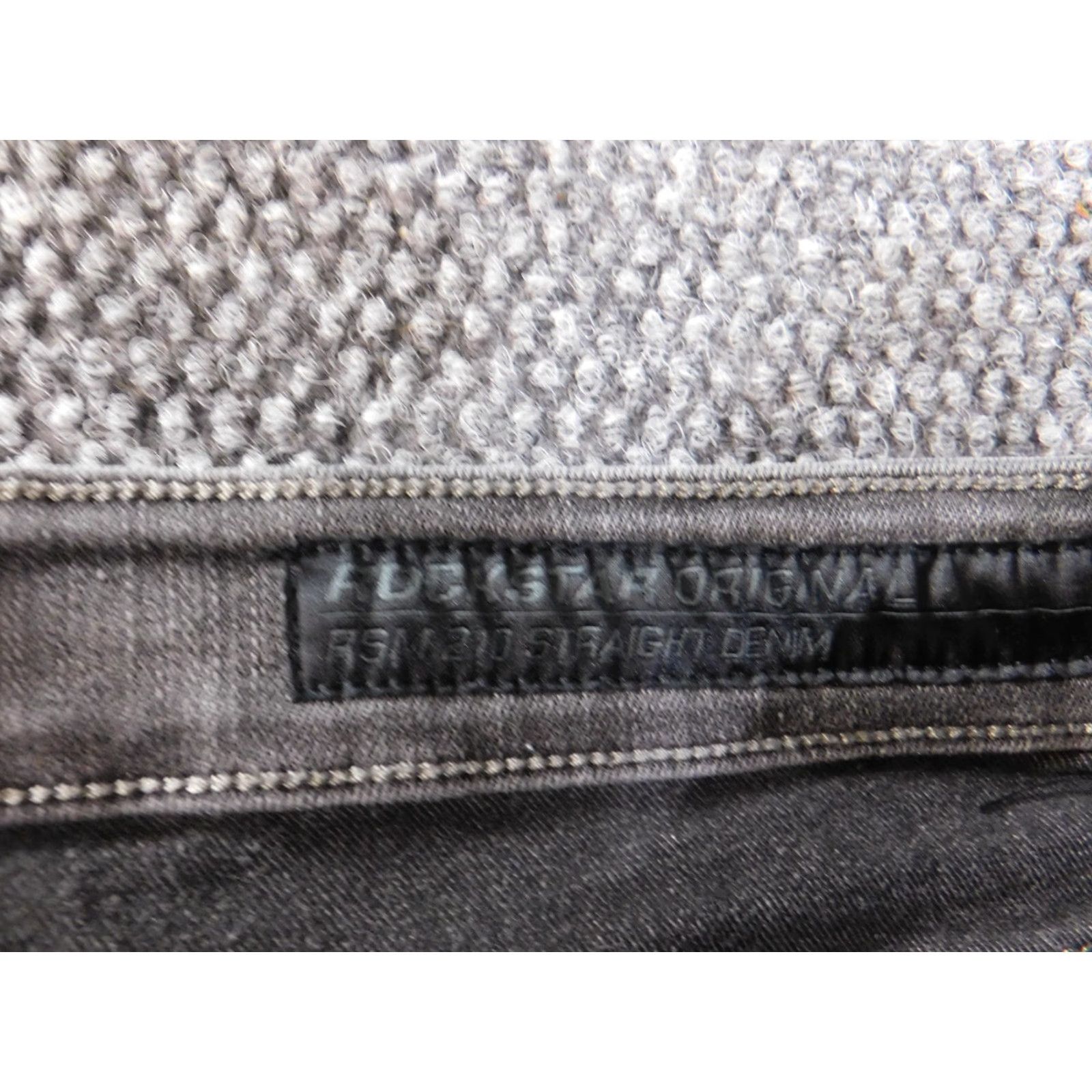 Vintage Rockstar Jeans Mens 38x33 Gray Denim Straight Pockets zipper Mid Rise Regular Fit 33in Inseam Size US 38 / EU 54 - 5 Thumbnail