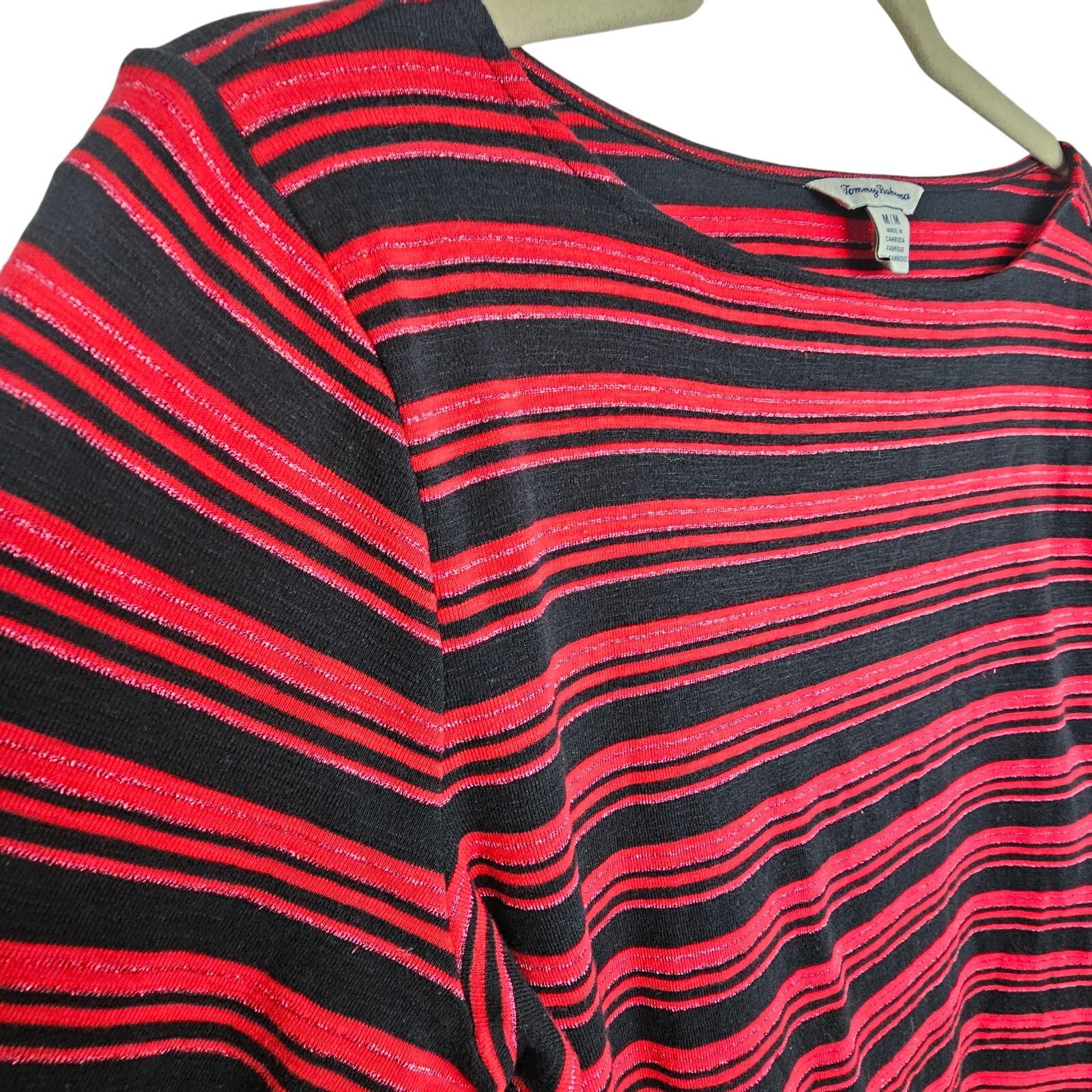 Tommy Bahama Tommy Bahama Women Ashby Isles Rib Stipe Slub T-Shirt Resort Size M / US 6-8 / IT 42-44 - 6 Thumbnail