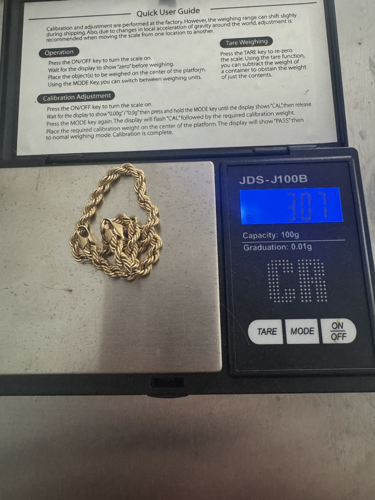 Jewelry 10K YG 8” Rope Bracelet 3.07g Size ONE SIZE - 1 Thumbnail