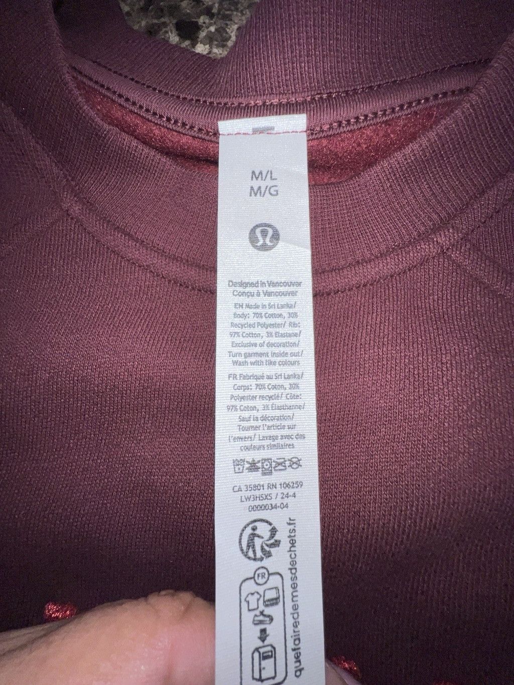 Lululemon LULULEMON SCUBA OVERSIZED PULLOVER GARNET COLORING SIZE M/L Size M / US 6-8 / IT 42-44 - 5 Thumbnail