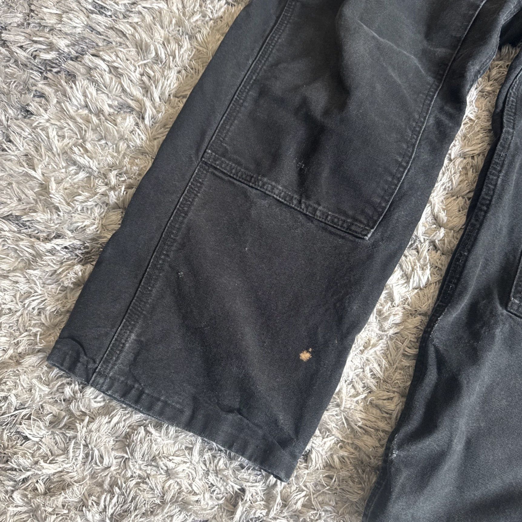Carhartt VINTAGE Carhartt Jeans 00s Black Double Knee Carpenter Workwear Men’s 38x27 Straight 90s Mens Size US 38 / EU 54 - 2 Thumbnail