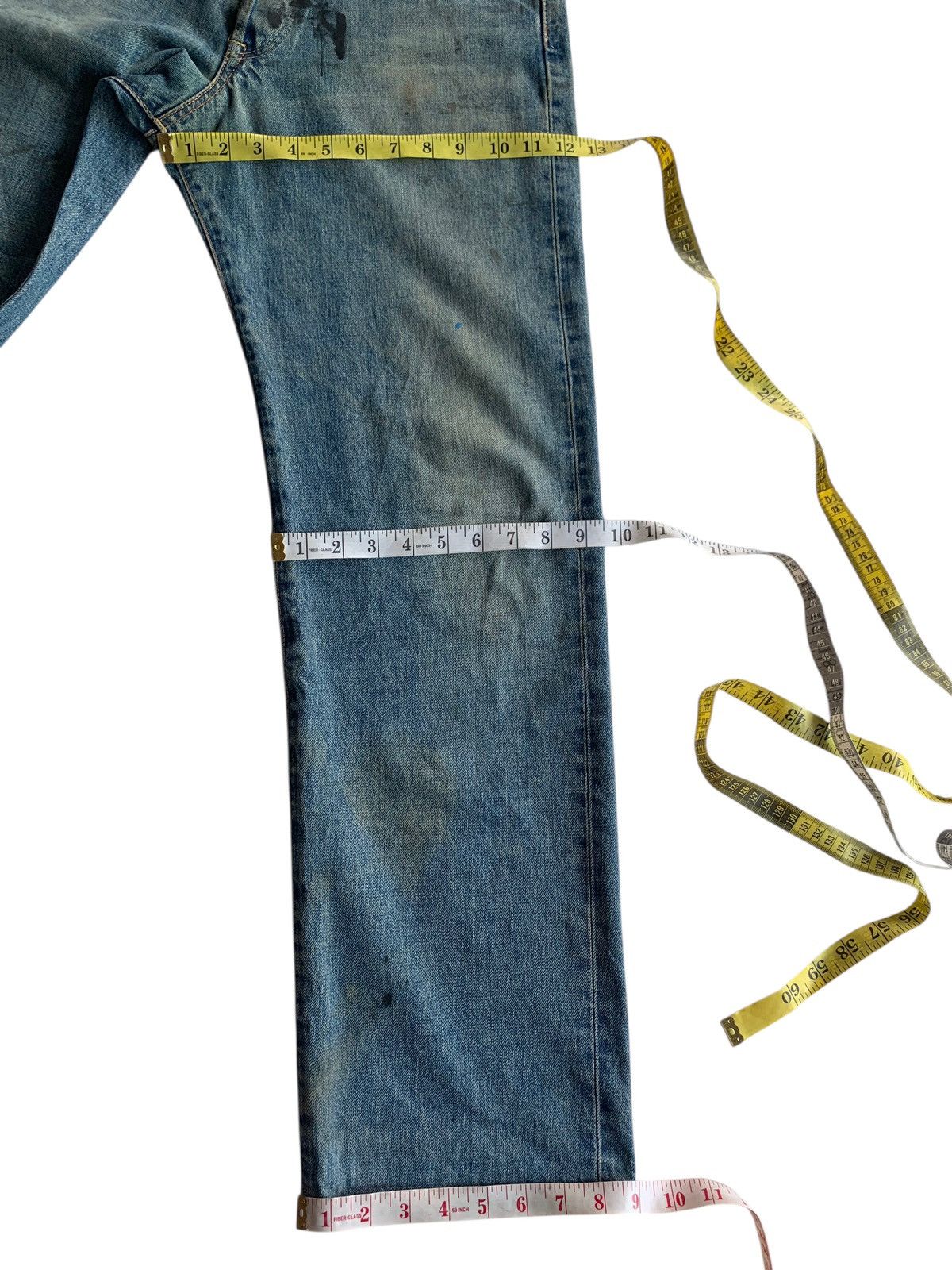 Kapital VINTAGE EDWIN 505X SELVEDGE FADED & RUSTY DISTRESSED DENIM Size US 30 / EU 46 - 23 Thumbnail