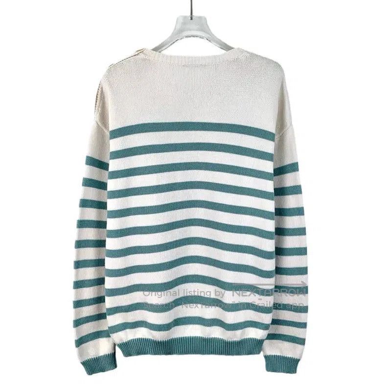 Max Mara MaxMara Striped Cotton Sweater for Women . Size M / US 6-8 / IT 42-44 - 2 Thumbnail