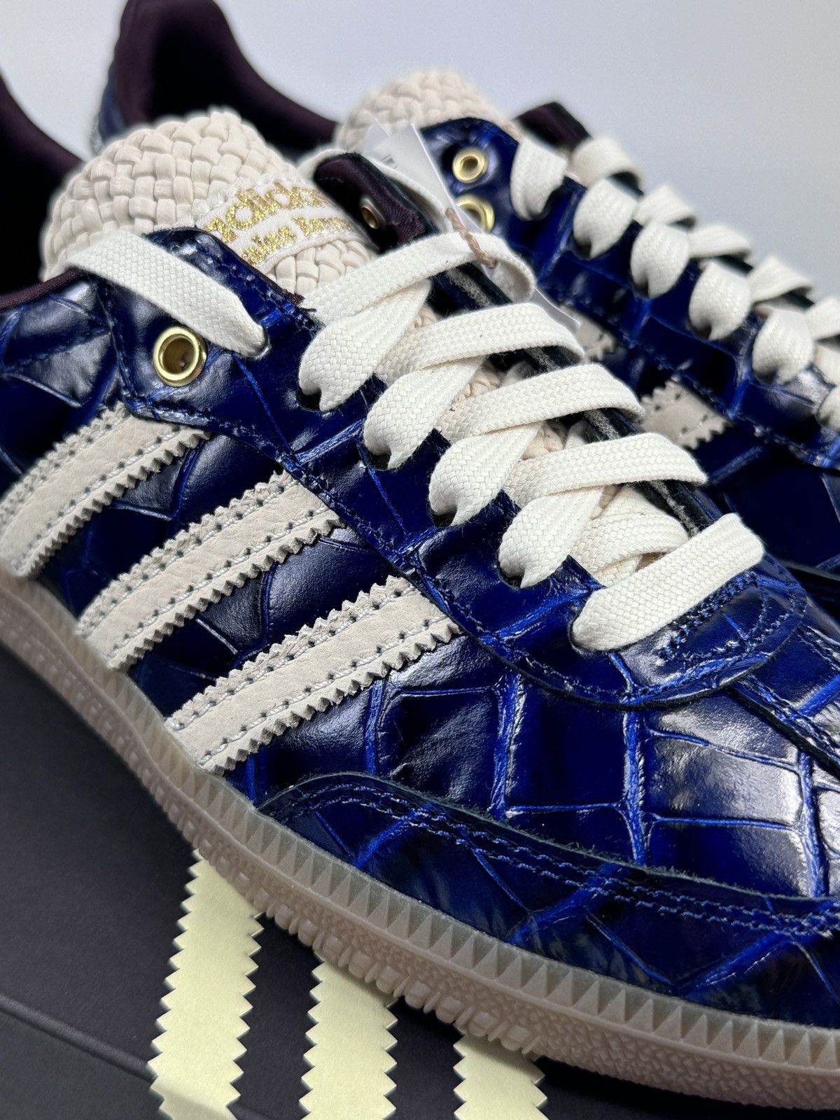 Adidas × Wales Bonner ADIDAS SAMBA NAVY CROC SNEAKERS Size US 4.5 / IT 34.5 - 7 Thumbnail